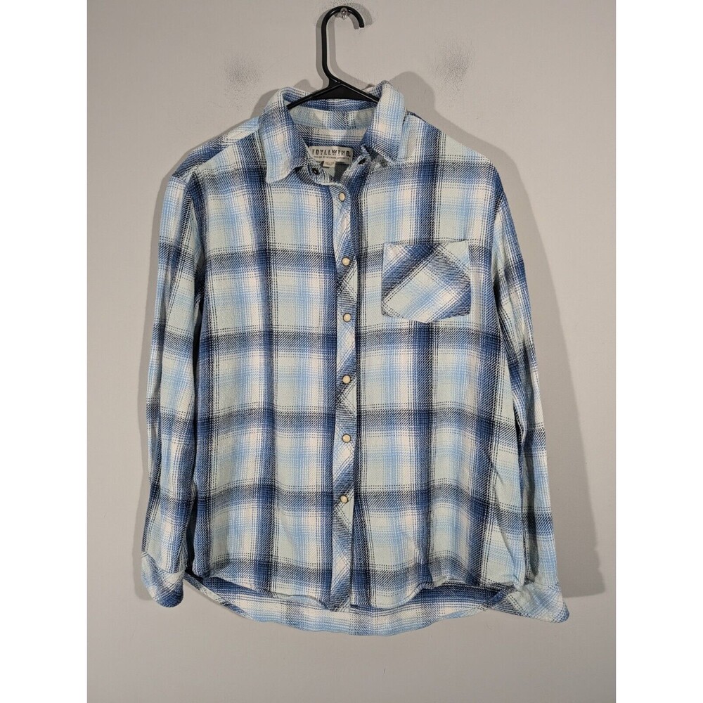 Idyllwind Miranda Lambert Shirt Women XS Blue‎ Plaid Flannel Western Snap Button
